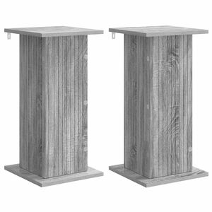 vidaXL V&auml;xtst&auml;ll 2 pcs Gr&aring; sonoma-ek 30,5 x 30 x 60,5 cm