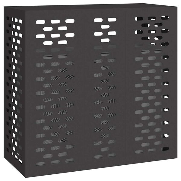 vidaXL T&auml;ckning f&ouml;r Luftkonditionering Svart 110 x 50 x 105 cm St&aring;l
