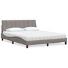 vidaXL Bed with Mattress "Hanko" Taupe 160x200 cm Fabric
