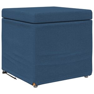 vidaXL Pall Bl&aring; 41 x 41 x 40 cm Tyg och Konstruerat Tr&auml;