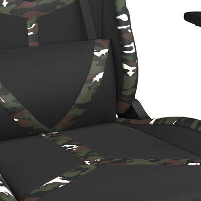 vidaXL Gamingstol svart och kamouflage konstläder