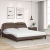 vidaXL Bed "Viana" with Mattress Brown 180x200 cm Faux Leather