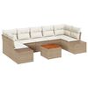 vidaXL Tr&auml;dg&aring;rdsoffset 8 st Beige konstrotting