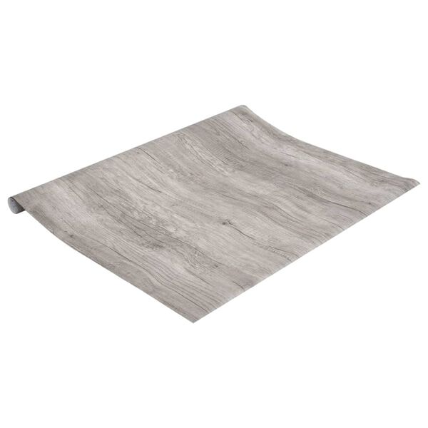 vidaXL Möbeldekal självhäftande trä-look 90x500 cm PVC