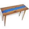 vidaXL Konsolbord i teak harts 100x35x75 cm