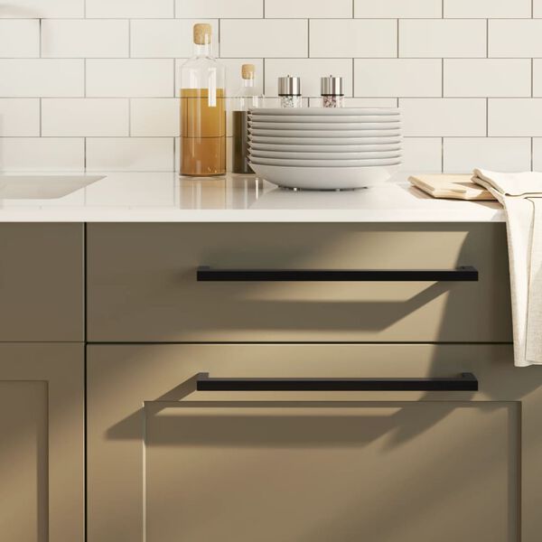 vidaXL Sk&aring;phandtag 20 st svart 320 mm rostfritt st&aring;l