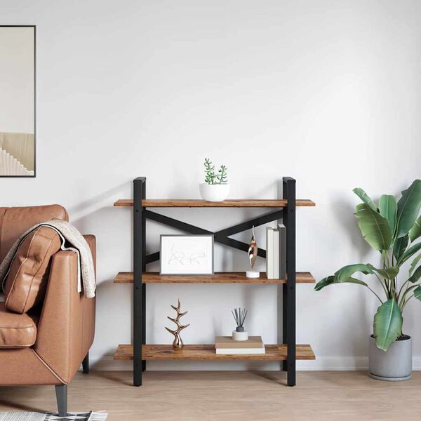 vidaXL Hyllsystem Gammalt tr&auml; 100 x 33,5 x 102 cm Konstruerat tr&auml;