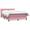 vidaXL Rams&auml;ng med madrass rosa 140x210 cm sammet