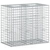 vidaXL Gabion upph&ouml;jd s&auml;ng 90 x 50 x 80 cm Galvaniserat st&aring;l Silver