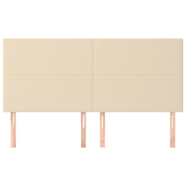 vidaXL S&auml;nggavel creme 180x5x118/128 cm tyg