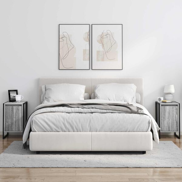 vidaXL S&auml;ngbord Gr&aring; Sonoma 39,5 x 30 x 50 cm Konstruerat tr&auml;