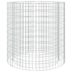 vidaXL Gabion f&ouml;r eldstad &Oslash; 100 cm galvaniserat j&auml;rn