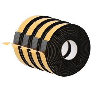 vidaXL Sj&auml;lvh&auml;ftande skumtape 4 st Svart 30mm x 5m CR skum