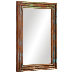 vidaXL Badrumsspegel 50x70 cm massivt akaciatr&auml; och glas
