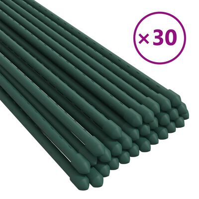 vidaXL Växtstöd 30 st grön 150 cm stål