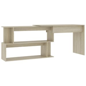 vidaXL Skrivbord sonoma-ek 200x50x76 cm konstruerat tr&auml;