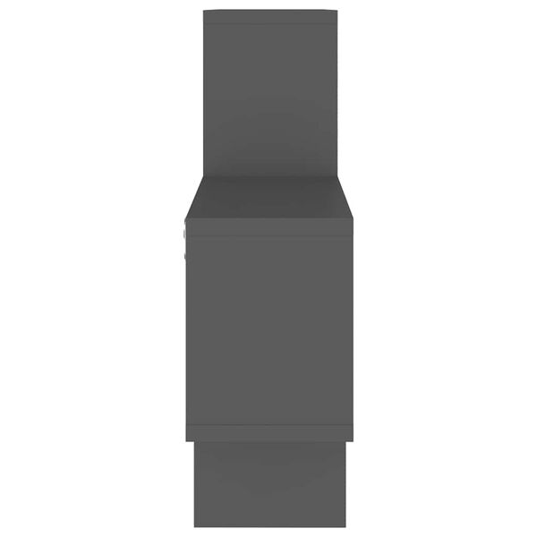 vidaXL Bilformad v&auml;gghylla gr&aring; 82x15x51 cm konstruerat tr&auml;