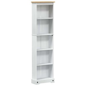 vidaXL Bokhylla 46 x 20 x 170 cm Massiv furu Vit