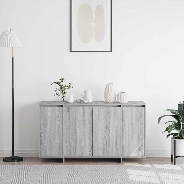 vidaXL Sideboard Gr&aring; Sonoma 135 x 41 x 75 cm Konstruerat tr&auml;