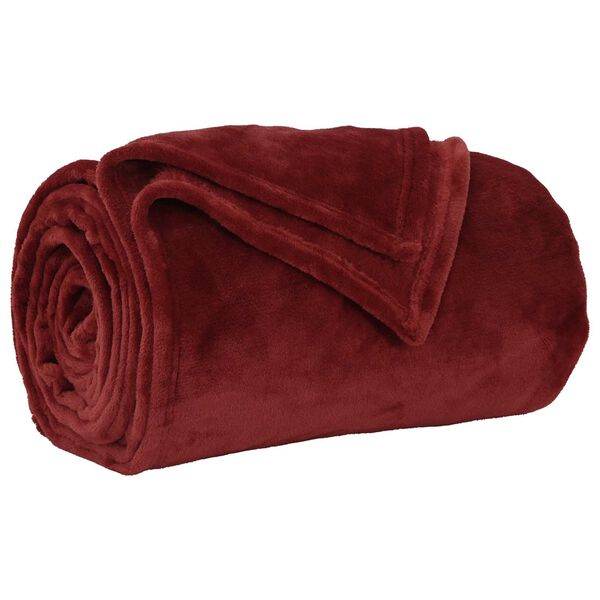 vidaXL Kastfilt Bordeaux R&ouml;d 150 x 200 cm Fleece