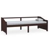 vidaXL Dagb&auml;dd 3-sits m&ouml;rkbrun massiv furu 90x200 cm