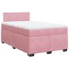 vidaXL Rams&auml;ng med madrass rosa 120x190 cm sammet
