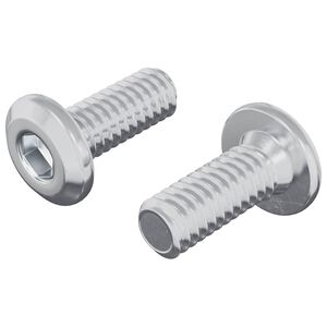 vidaXL Huvudl&aring;s Skruv 2 pcs Silver M6 x 15 mm St&aring;l