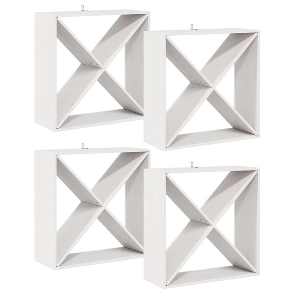 vidaXL Vinst&auml;ll 4 pcs Vit 62 x 25 x 62 cm Massiv furu