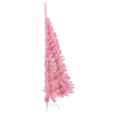 vidaXL Halv plastgran med stativ rosa 120 cm PVC