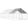 vidaXL H&ouml;nsbur f&ouml;r utomhusbruk 2,75x8x1,92 m galvaniserat st&aring;l