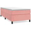 vidaXL Boxspring-s&auml;ngram rosa 90x190 cm sammet