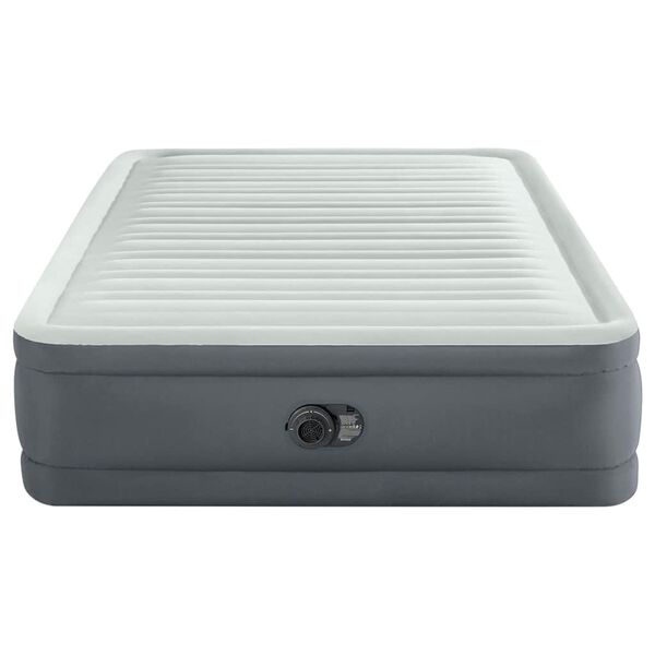 Intex Luftmadrass PremAire vit och grå queen 152x203x46 cm