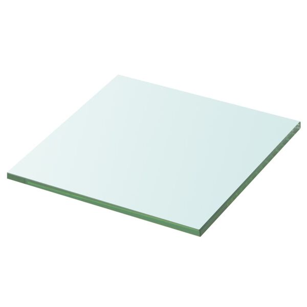 vidaXL Hyllplan 2 st glas genomskinlig 30x30 cm