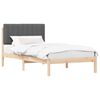 vidaXL S&auml;ngram med Kl&auml;dd Huvudgavel M&ouml;rkgr&aring; 100 x 200 cm Massivt furu
