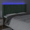 vidaXL S&auml;nggavel LED m&ouml;rkgr&ouml;n 183x16x118/128 cm sammet