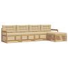 vidaXL Utomhussoffset 5 st Vit och Beige Polyester