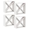 vidaXL Vinst&auml;ll 4 st Vit 62 x 25 x 62 cm Massiv furu