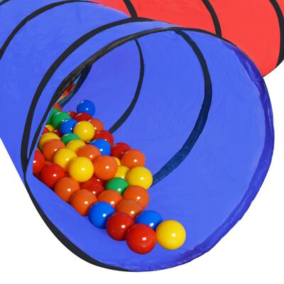 vidaXL Lektunnel med 250 bollar flerfärgad