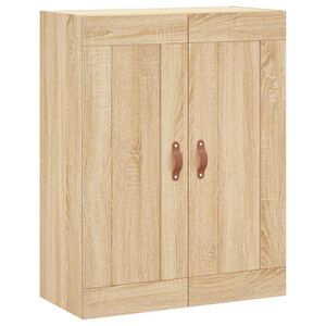 vidaXL V&auml;ggsk&aring;p sonoma-ek 69,5x34x90 cm konstruerat tr&auml;