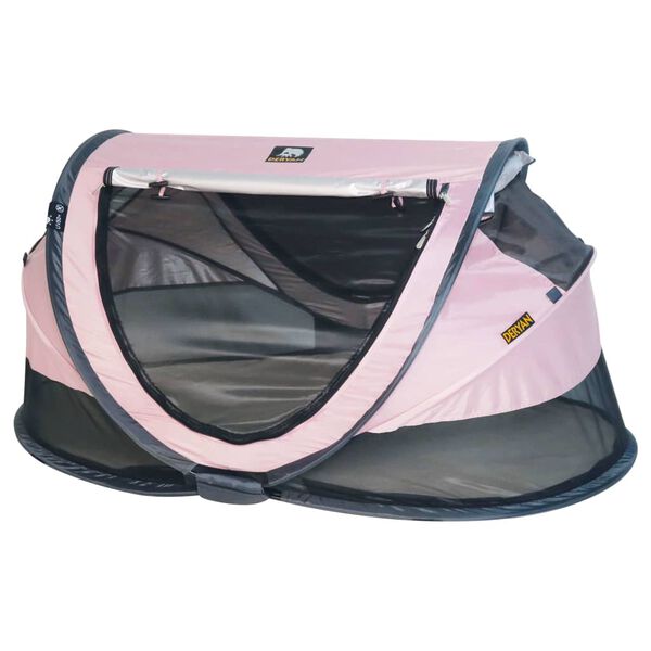 DERYAN Pop-up reses&auml;ng Toddler Luxe med myggn&auml;t rosa