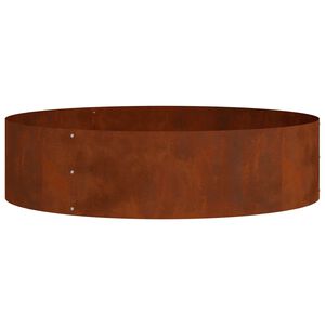 vidaXL Krukring Rostig 80 x 80 x 20 cm V&auml;derbest&auml;ndig st&aring;l