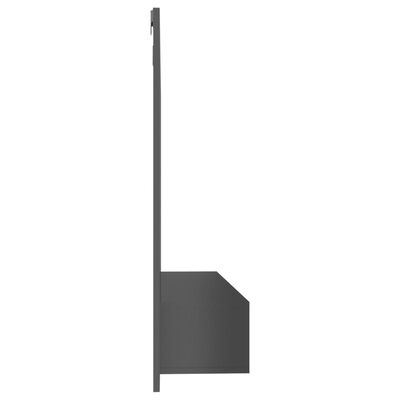 vidaXL Väggmonterat tv-skåp grå högglans 102x23,5x90 cm spånskiva