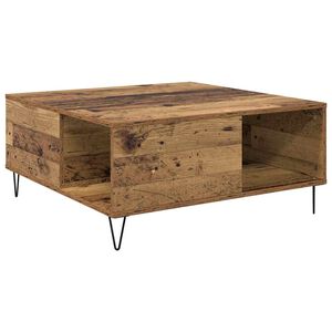vidaXL Kaffeebord Gammalt tr&auml; 80 x 80 x 36,5 cm Konstruerat tr&auml;
