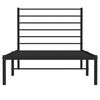 vidaXL Sängram med huvudgavel metall svart 75x190 cm
