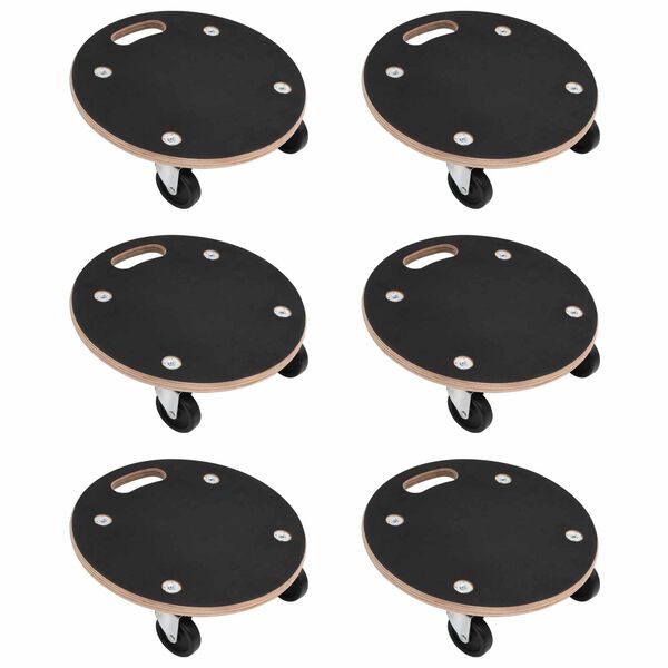 vidaXL Transportvagn 6 pcs Gr&aring; Plywood