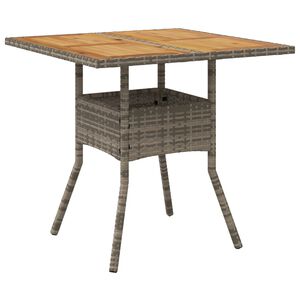 vidaXL Tr&auml;dg&aring;rdsbord med akaciatr&auml; gr&aring; 80x80x75 cm konstrotting