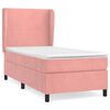 vidaXL Rams&auml;ng med madrass rosa 90x200 cm sammet