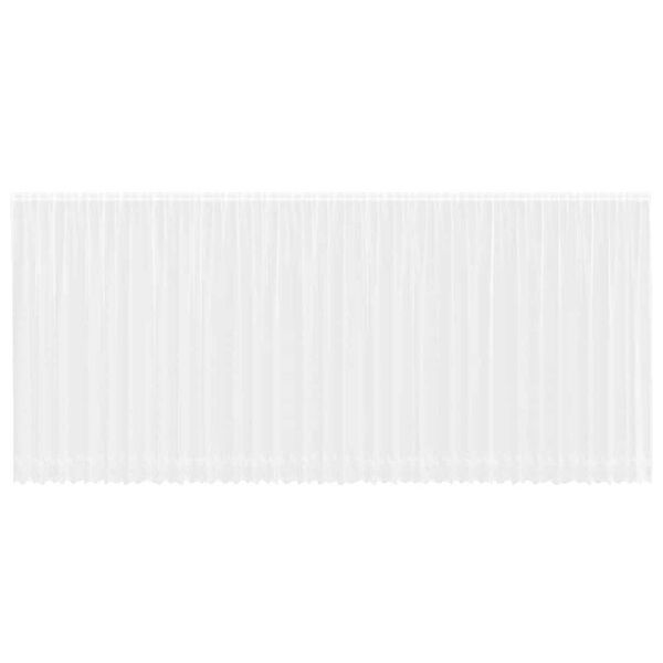 vidaXL Spetsgardin med gardiner Blommor Vit 220 x 900 cm Polyester