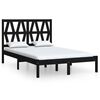 vidaXL S&auml;ngram svart massiv furu 150x200 cm