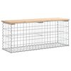vidaXL Tr&auml;dg&aring;rdsb&auml;nk gabion-design 103x31x42 cm massiv furu